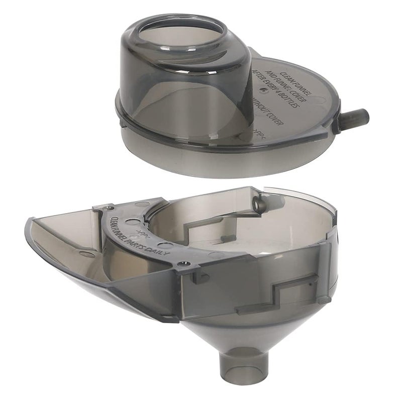 قطع غيار MIHAUS مكونة من قطعتين متوافقة مع قمع وغطاء بديل Baby Brezza Formula Pro Advanced FRP0046. رمادي، رمادي، Funnel01
